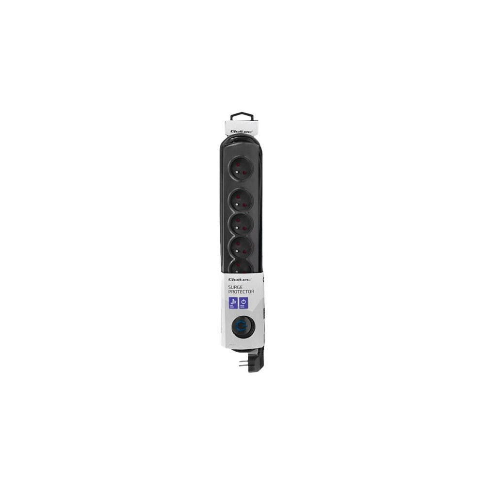 Qoltec Quick Switch - överspänningsskydd - 3680 Watt