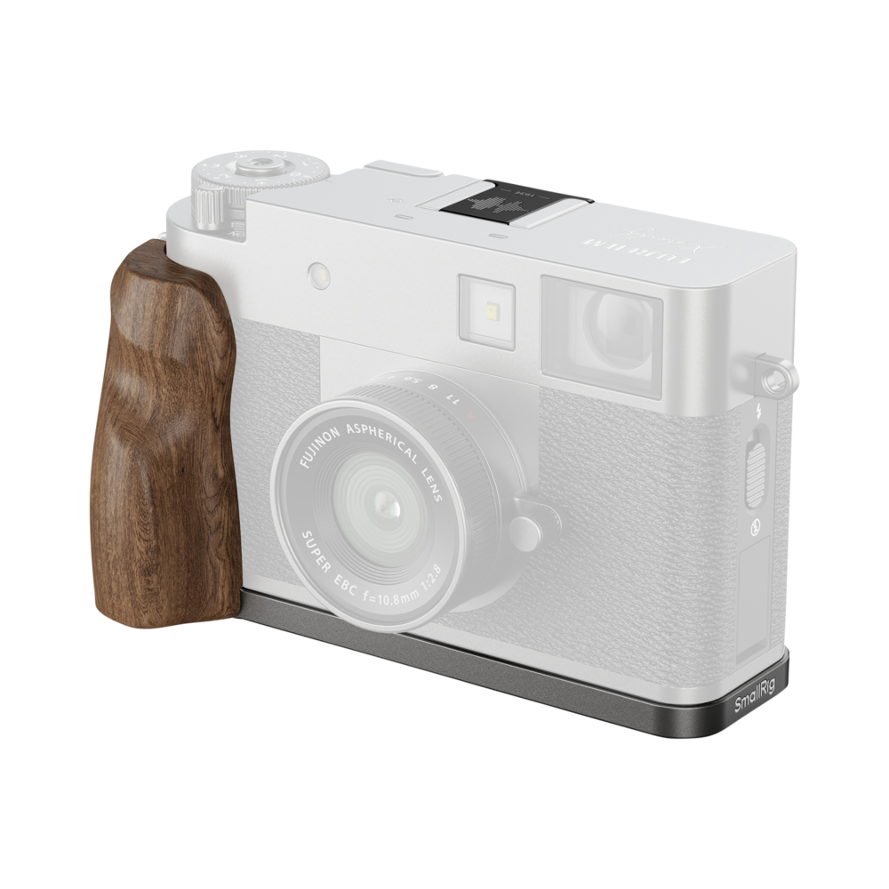 SmallRig 5394 L-Shaped Mount Plate with Wooden Handle for FUJIFILM X half Charcoal Silver