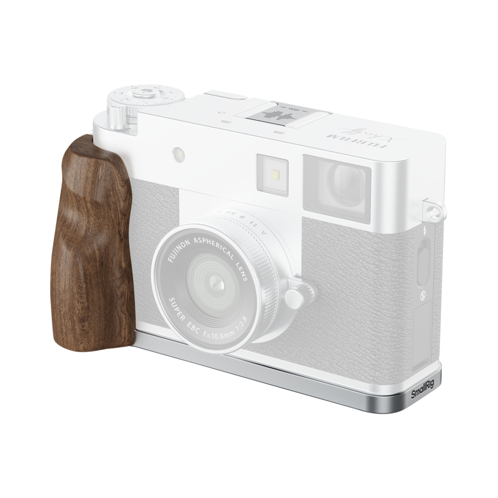 SmallRig 5223 L-Shaped Mount Plate with Wooden Handle for FUJIFILM X half Silver
