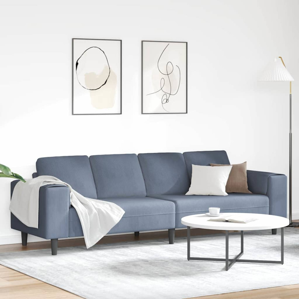 Tygsoffa med kudde Blå 208 cm Mockatyg