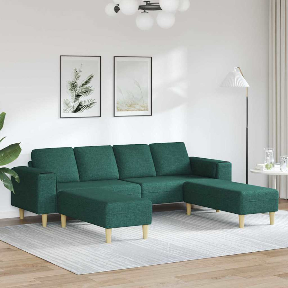 Soffset 3 pcs Mörkgrön tyg