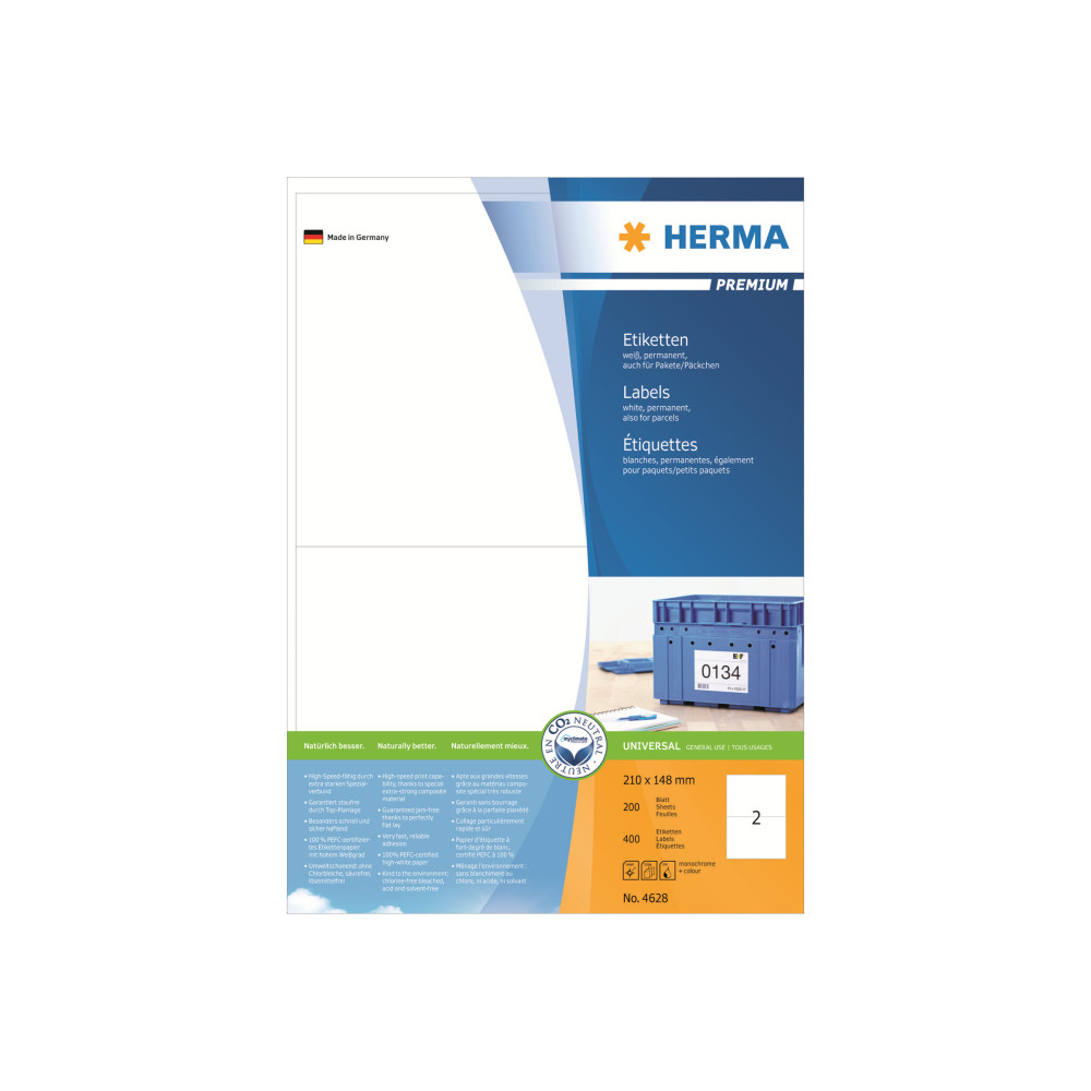 HERMA Premium - laminerade etiketter - matt - 400 etikett (er) - A5