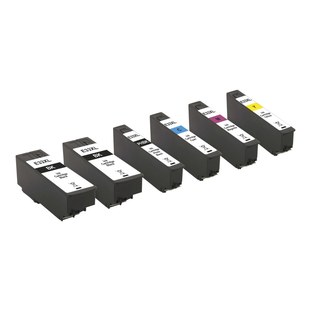 Peach Multi Pack Plus XL - 6-pack - svart, gul, cyan, magenta - kompatibel - bläckpatron (alternativ för: Epson 33XL, Ep...