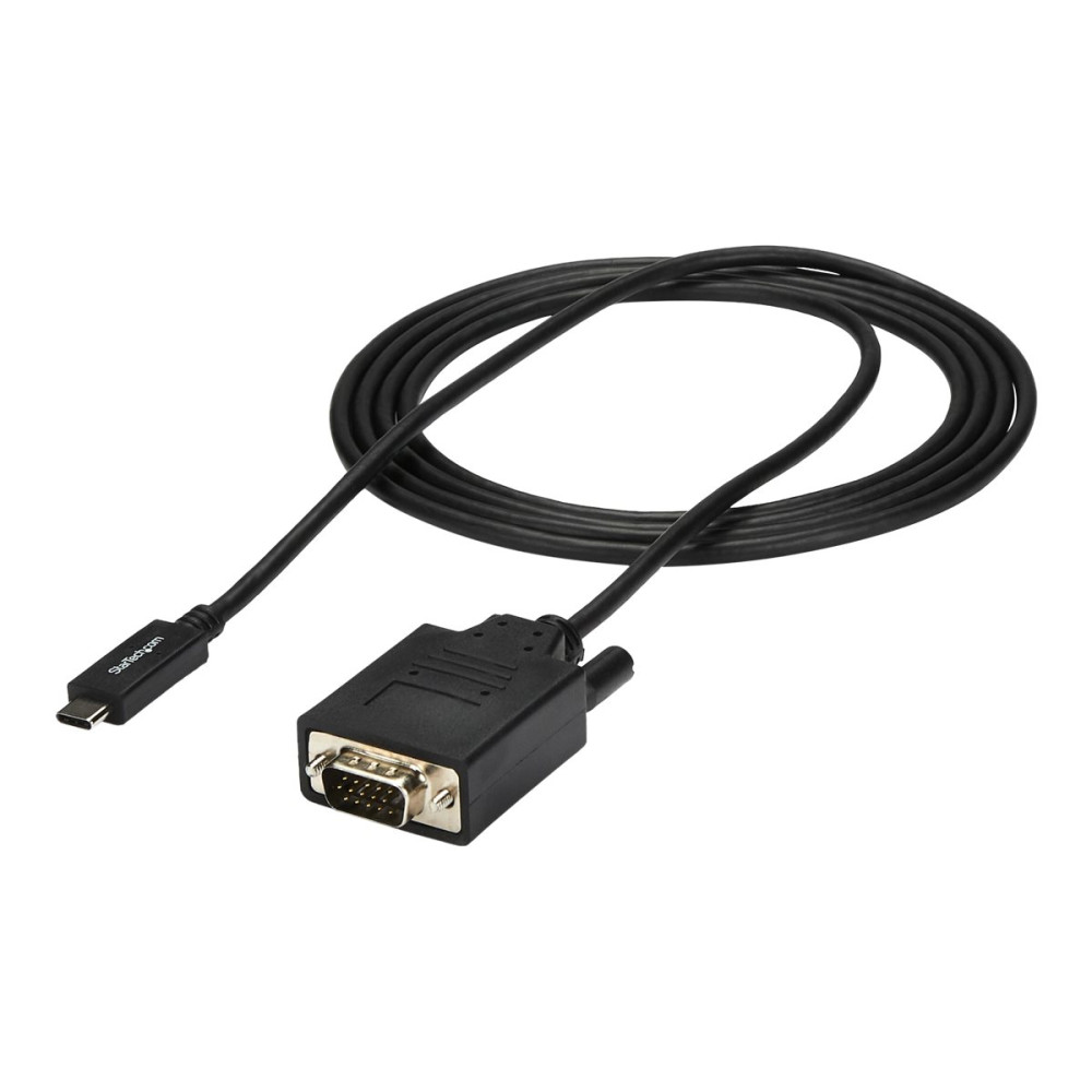 StarTech.com 2 m USB-C till VGA-kabel - 1920 x 1200 - Svart - video/USB-kabel - USB-C till HD-15 (VGA) - 2 m