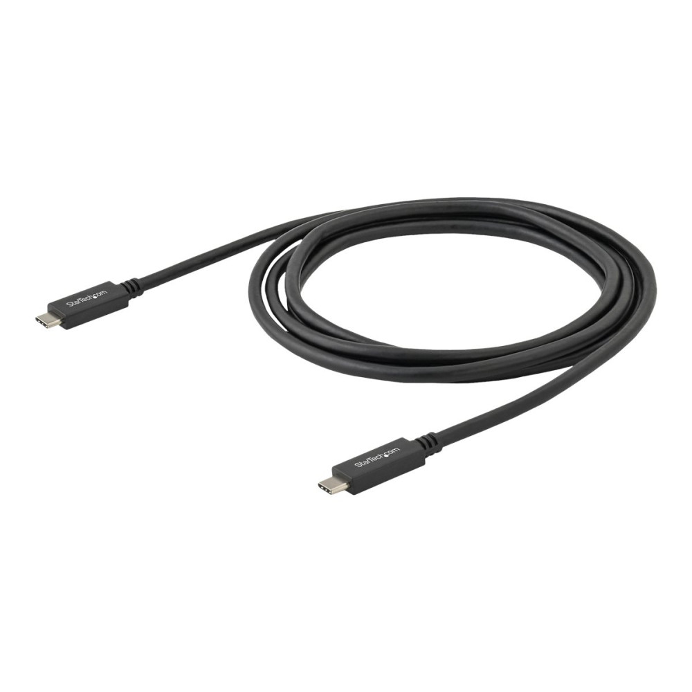 StarTech.com USB-C-kabel med Power Delivery (3 A) - M/M - 2 m - USB 3.0 - USB-IF-certifierad - USB typ C-kabel - 24 pin...