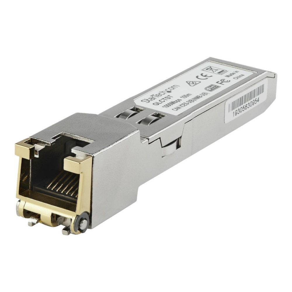 StarTech.com Juniper SFP-1GE-FE-E-T Compatible SFP Module, 1000BASE-T, SFP to RJ45 Cat6/Cat5e, 1GE Gigabit Ethernet SFP,...