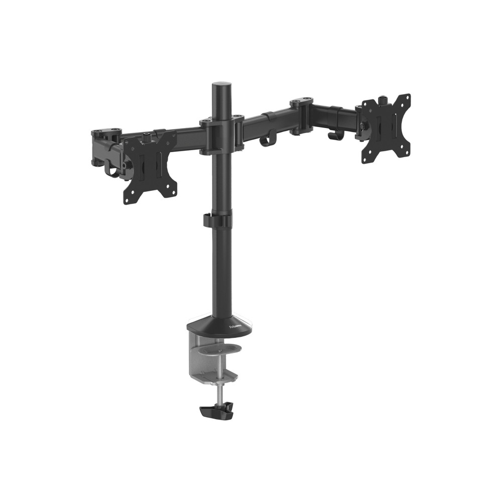 Fellowes Reflex Dual Monitor Arm monteringssats - justerbar arm - för 2 monitorer - svart, RAL 9017
