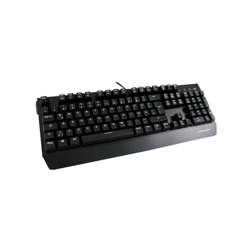 LC Power LC-KEY-MECH-1 - tangentbord - QWERTZ - tysk - svart Inmatningsenhet