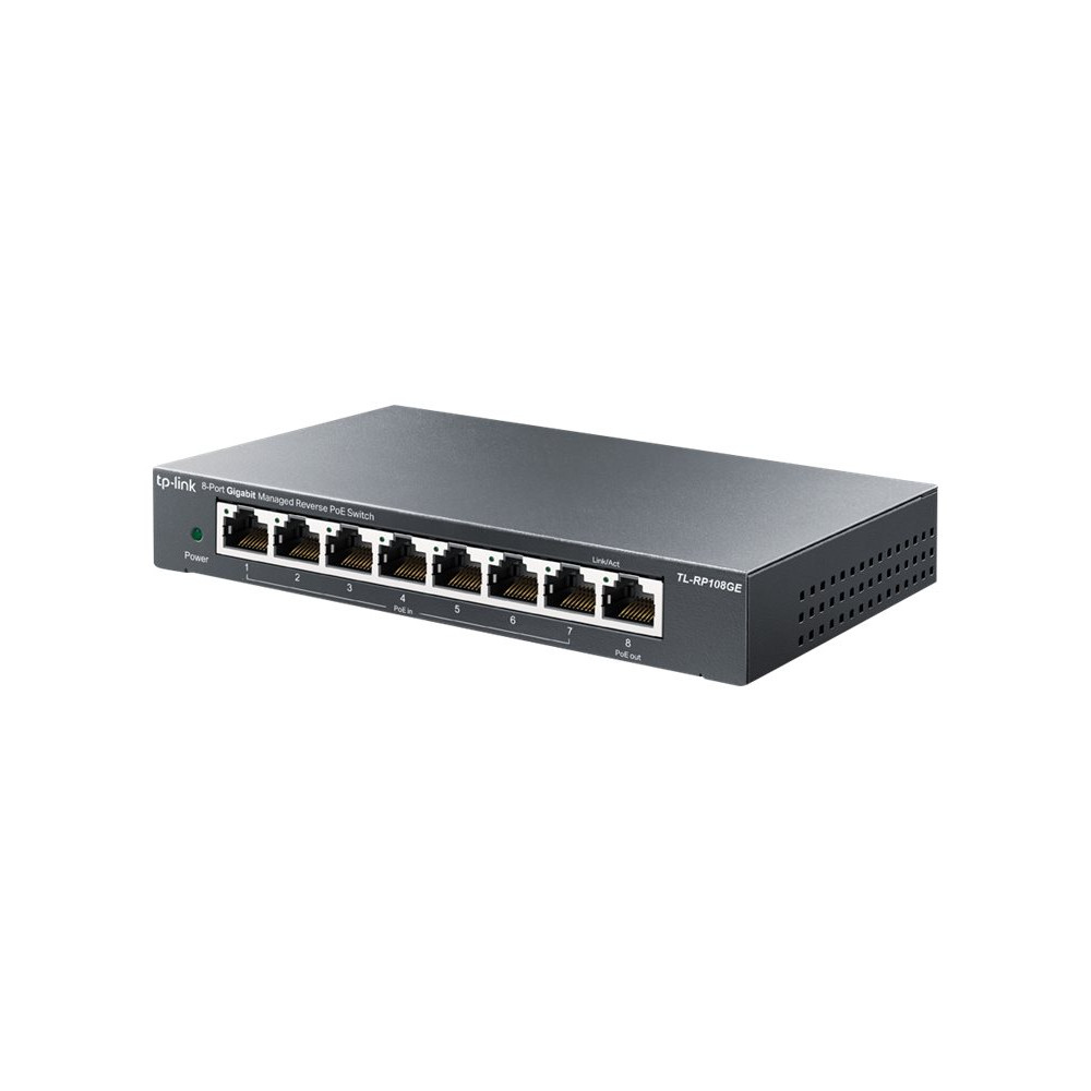 TP-Link TL-RP108GE - switch - 8 portar - Administrerad