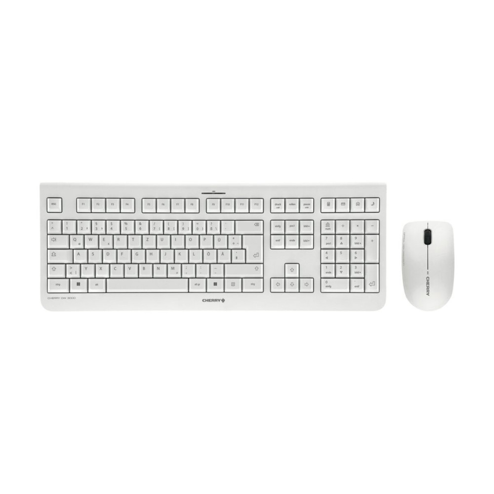 CHERRY DW 3000 - sats med tangentbord och mus - tysk - blekgrå Inmatningsenhet