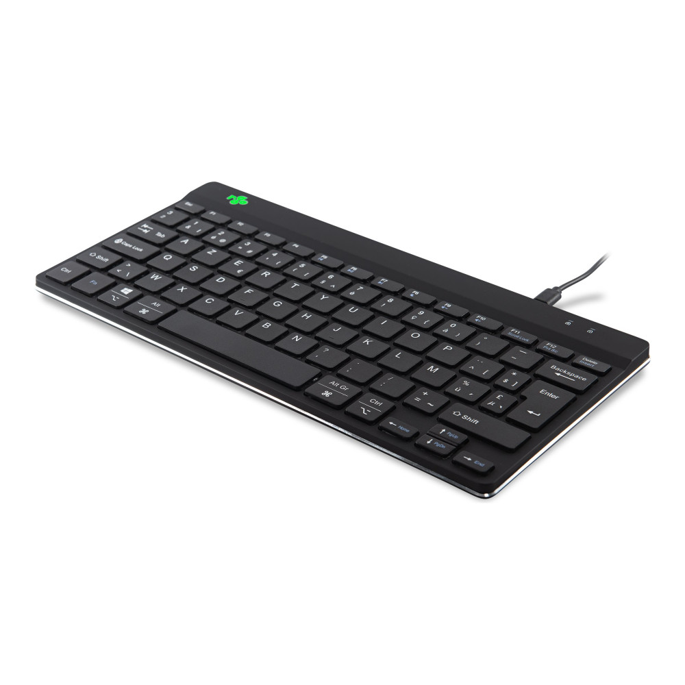 R-Go Ergonomic Keyboard Compact break - tangentbord - AZERTY - belgisk - svart Inmatningsenhet