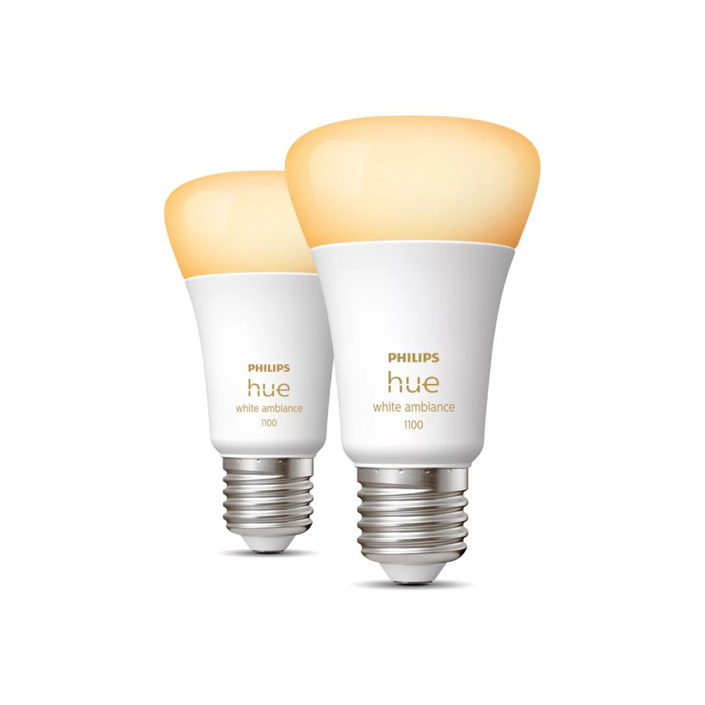 Philips Hue White ambiance - LED-glödlampa - form: A60 - E27 - 8 W - varmt till kallt vitt ljus - 2200-6500 K (paket om...