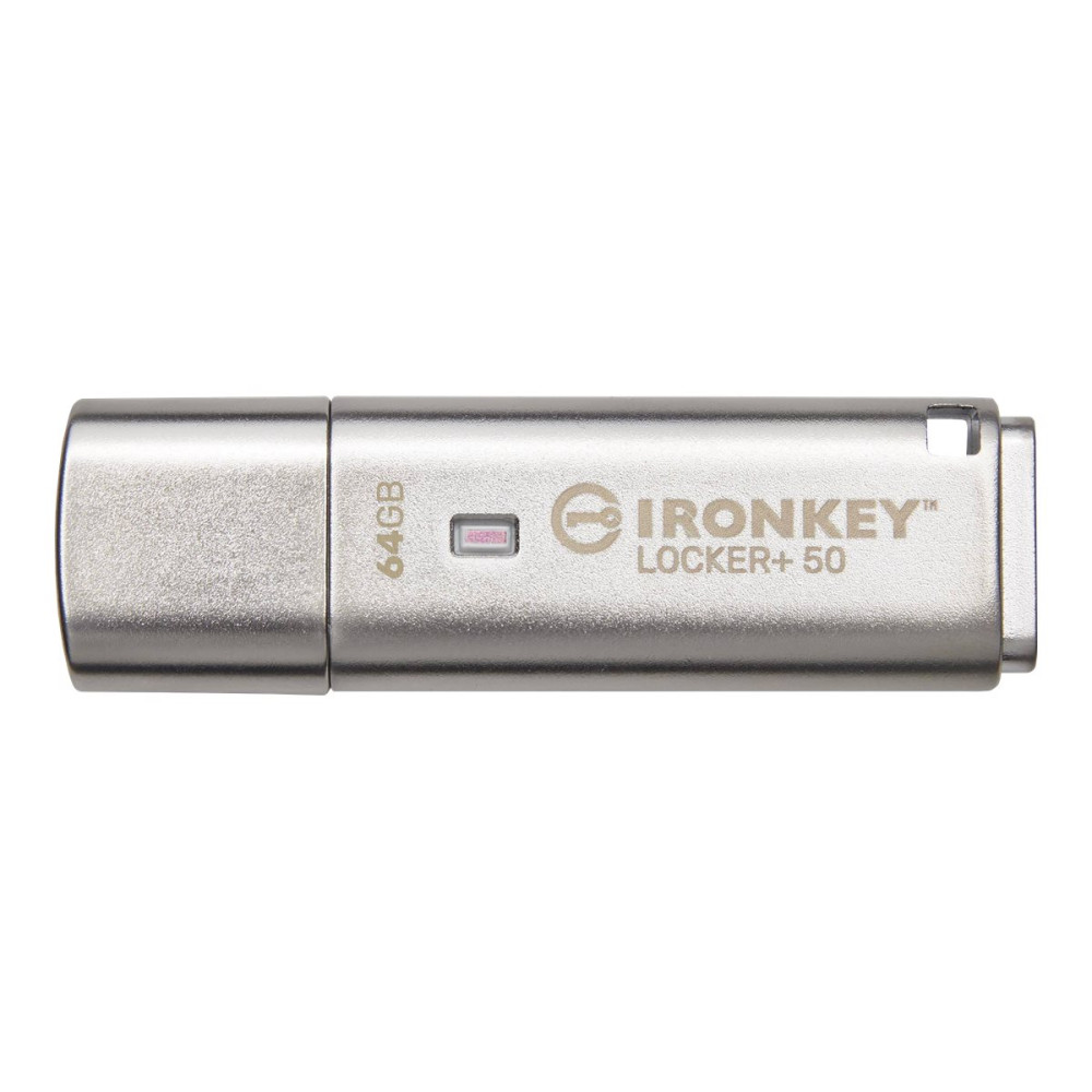 Kingston IronKey Locker+ 50 - USB flash-enhet - 64 GB