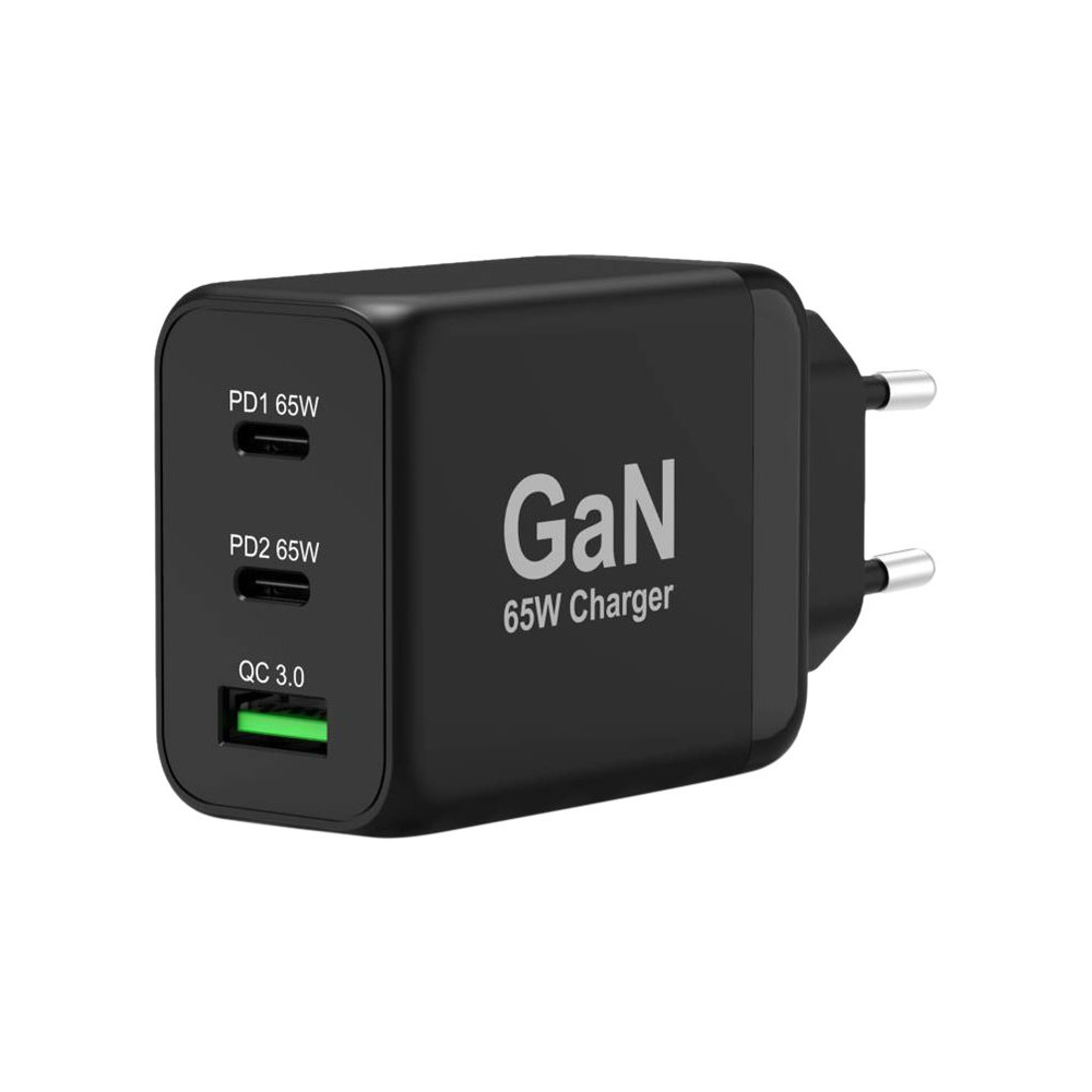 PORT Connect strömadapter - GaN-teknik - USB typ A, 24 pin USB-C - 65 Watt