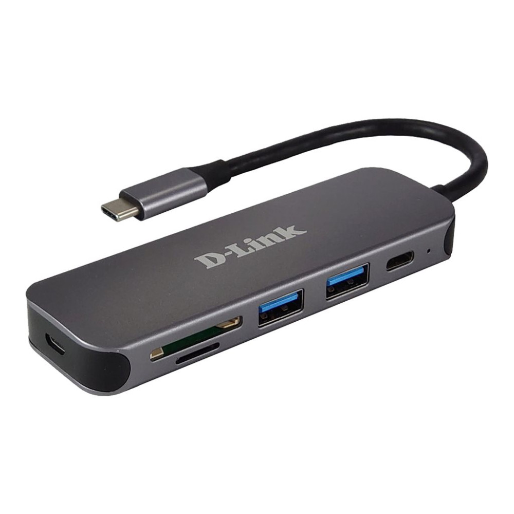 D-Link DUB-2325 - hubb - med kortläsare - 5 portar