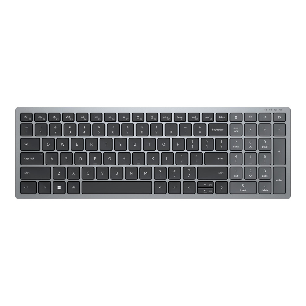 Dell Multi-Device KB740 - tangentbord - kompakt - QWERTY - USA, internationellt - Titan gray Inmatningsenhet