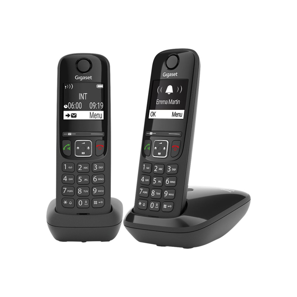 Gigaset AS690 Duo - trådlös telefon med nummerpresentation + 1 extra handuppsättning
