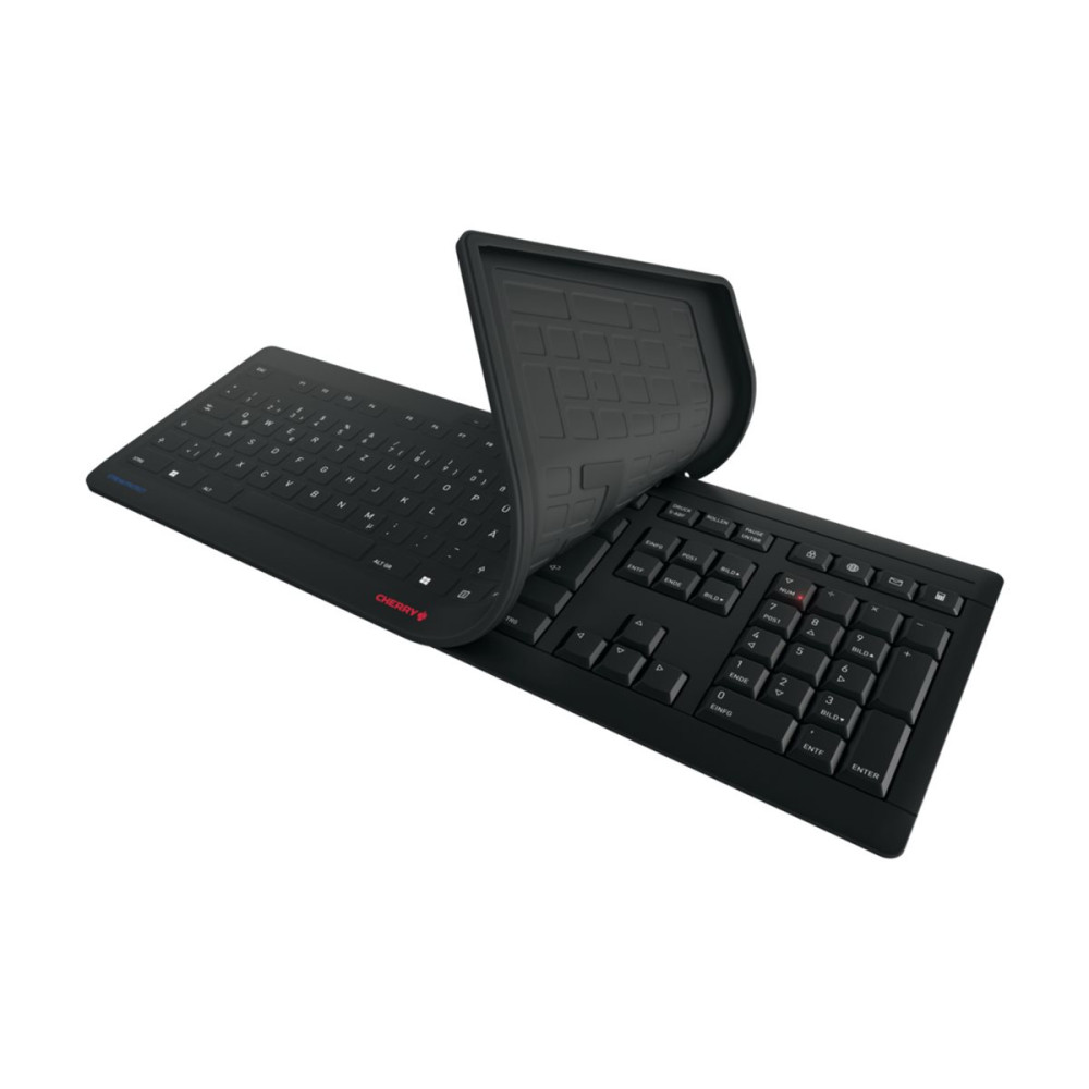 CHERRY STREAM KEYBOARD - tangentbord - belgisk - svart Inmatningsenhet