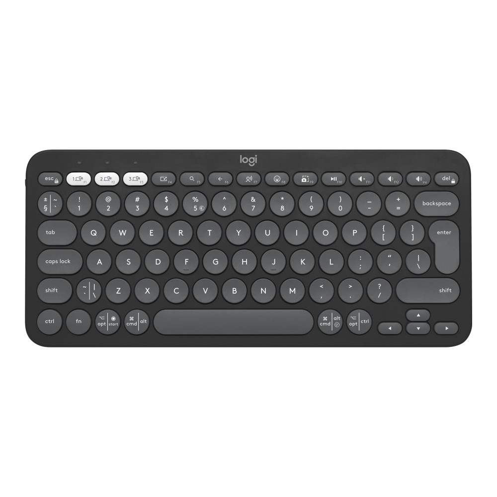Logitech Pebble Keys 2 K380s - tangentbord - QWERTY - USA, internationellt - tonal graphite Inmatningsenhet