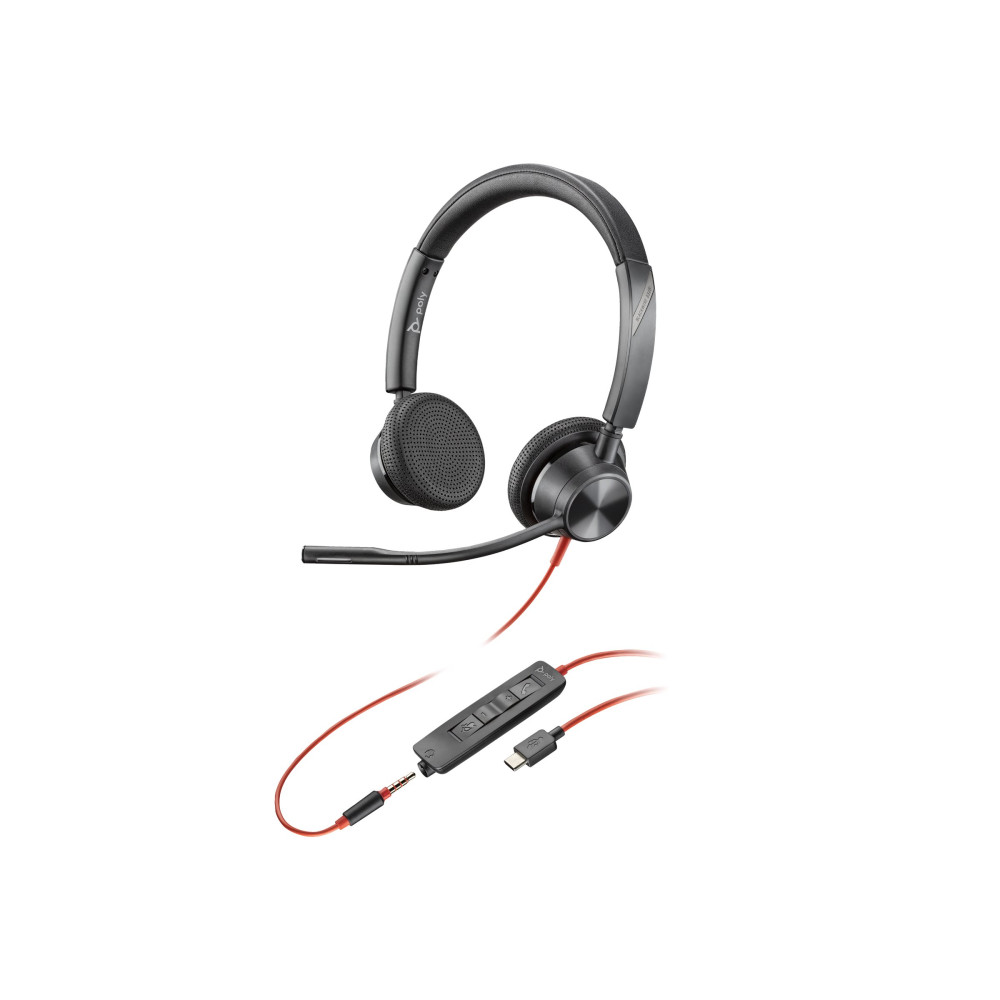 Poly Blackwire 3325 - headset - 3,5 mm kontakt, USB-C