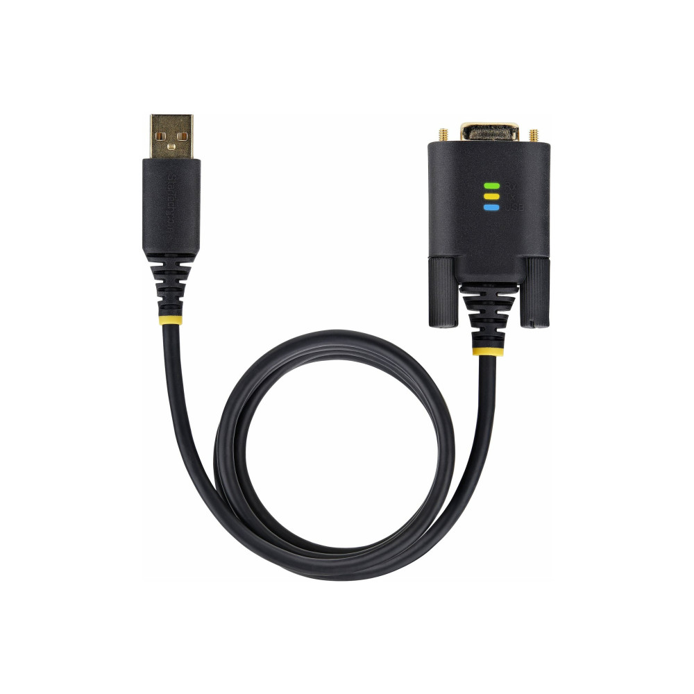 StarTech.com 3ft (1m) USB to Serial Adapter Cable, Interchangeable DB9 Screws/Nuts, COM Retention, USB-A to DB9 RS232, F...