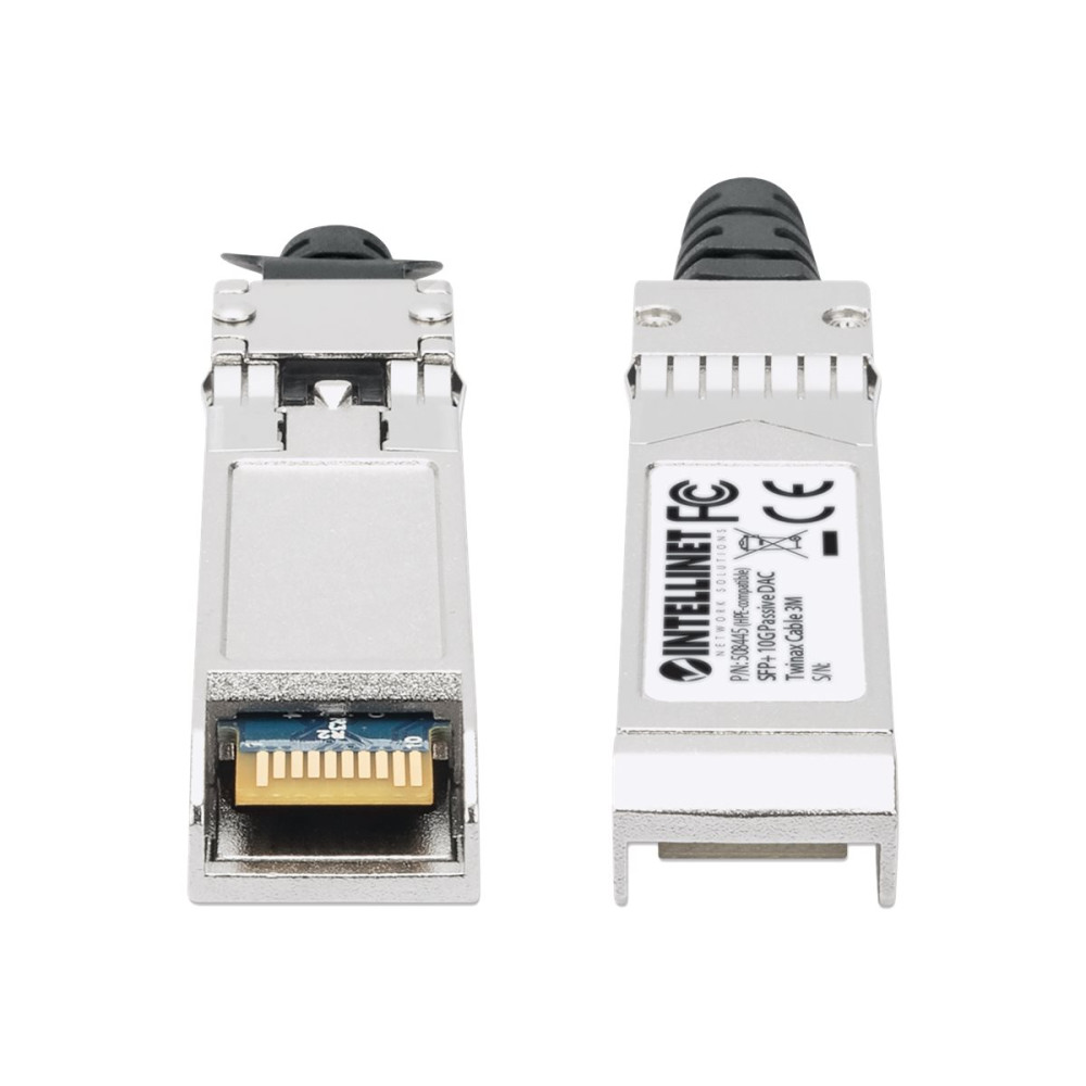Intellinet 10GBase direktkopplingskabel - 3 m - svart