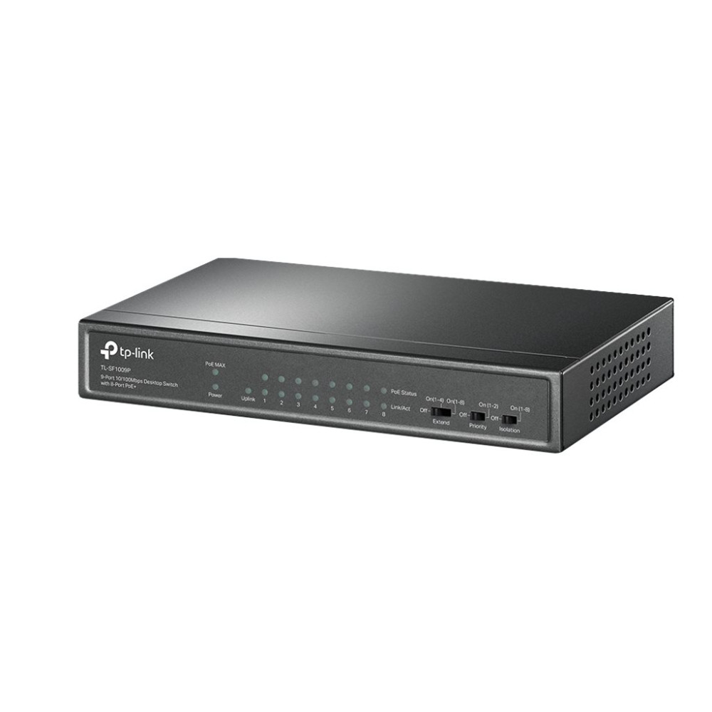 TP-Link TL-SF1009P - switch - 9 portar - ohanterad