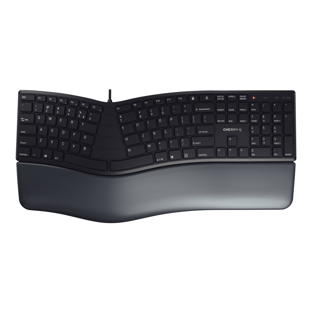 CHERRY KC 4500 ERGO - tangentbord - QWERTY - engelska - svart Inmatningsenhet