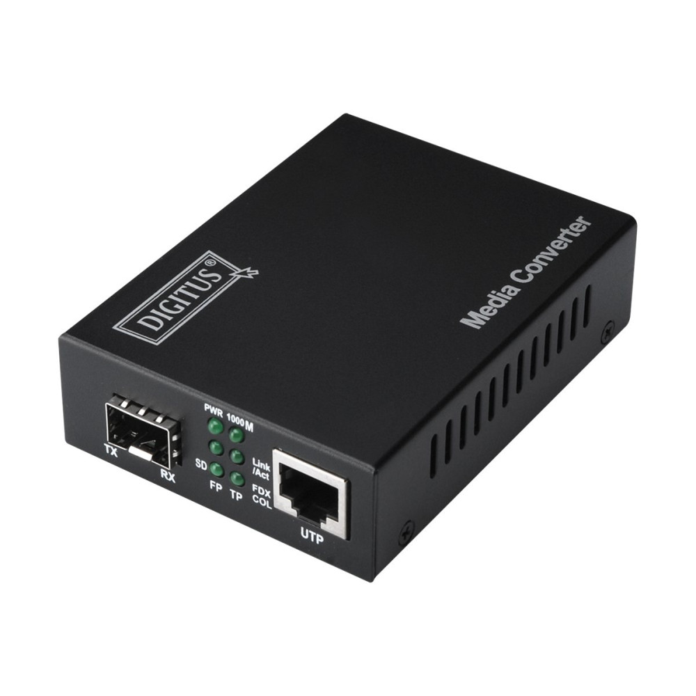 DIGITUS DN-82130 - fibermediekonverterare - 10Mb LAN, 100Mb LAN, 1GbE