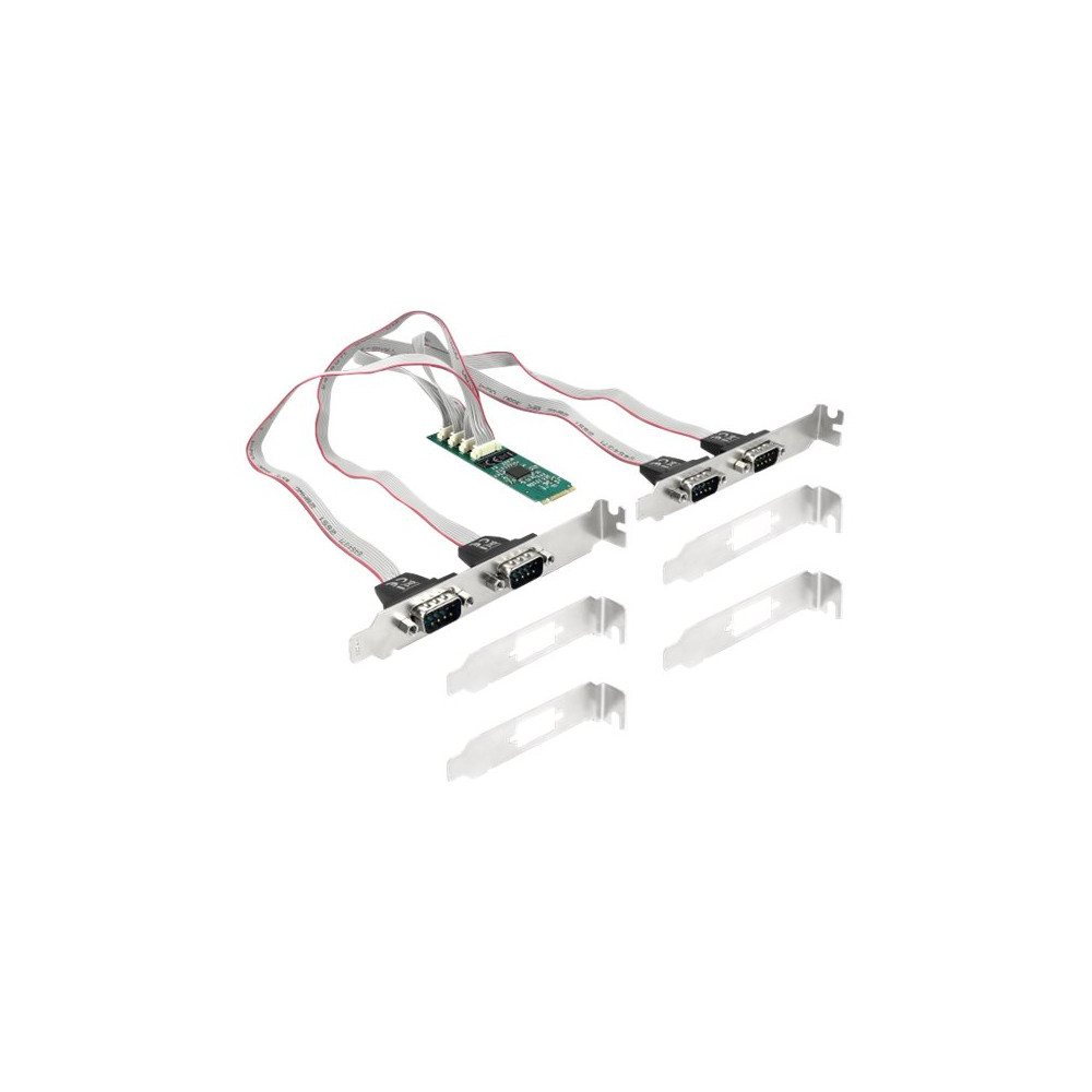 Delock - seriell adapter - M.2 2280 - RS-232 x 4