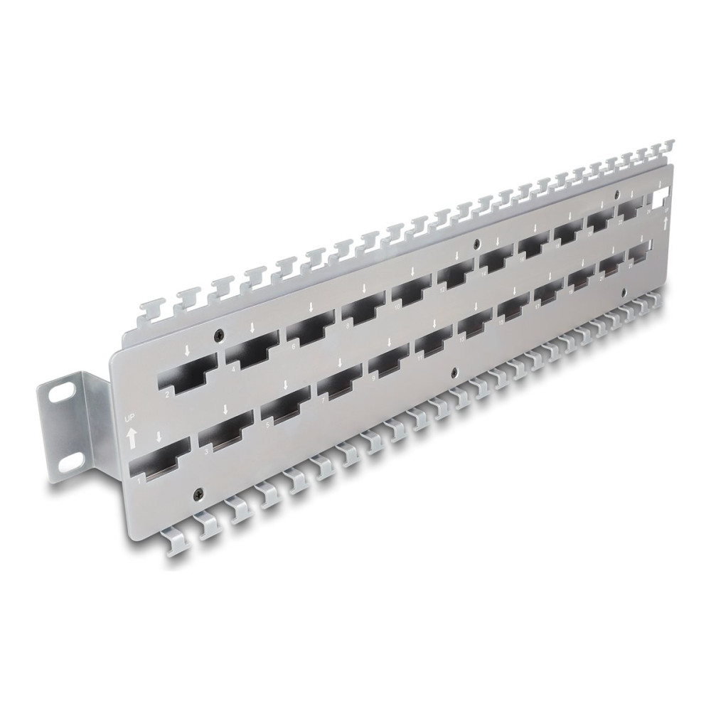 Delock racks kabelhantering routing panel - 1U - 19" - för nätverkskabelkontakter med LSA-anslutning, metall