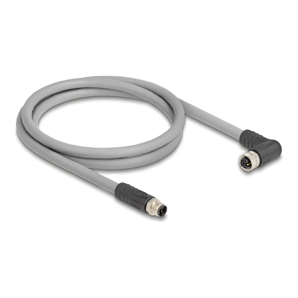 Delock - sensorkabel - 5-stifts M12 till 5-stifts M12 - 1 m