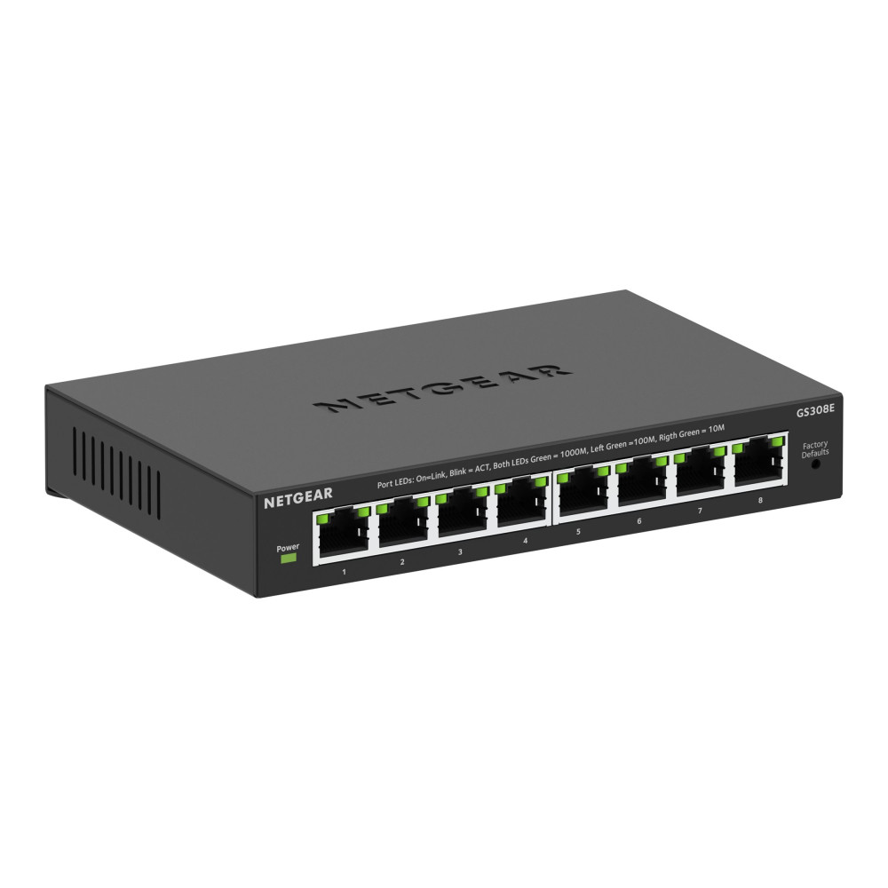 NETGEAR 300 Series SOHO Plus GS308E - switch - 8 portar - smart