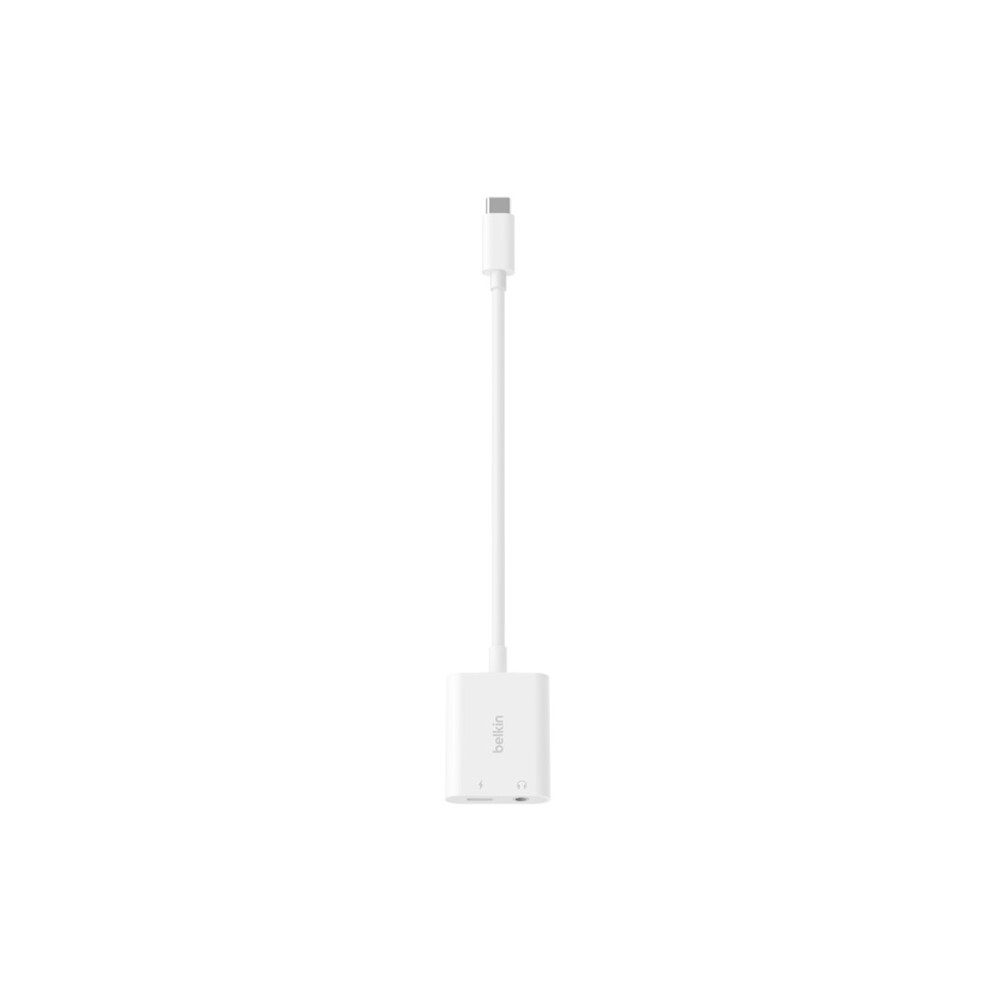 Belkin RockStar USB-C till hörlursuttag/laddningsadapter - ljud/USB
