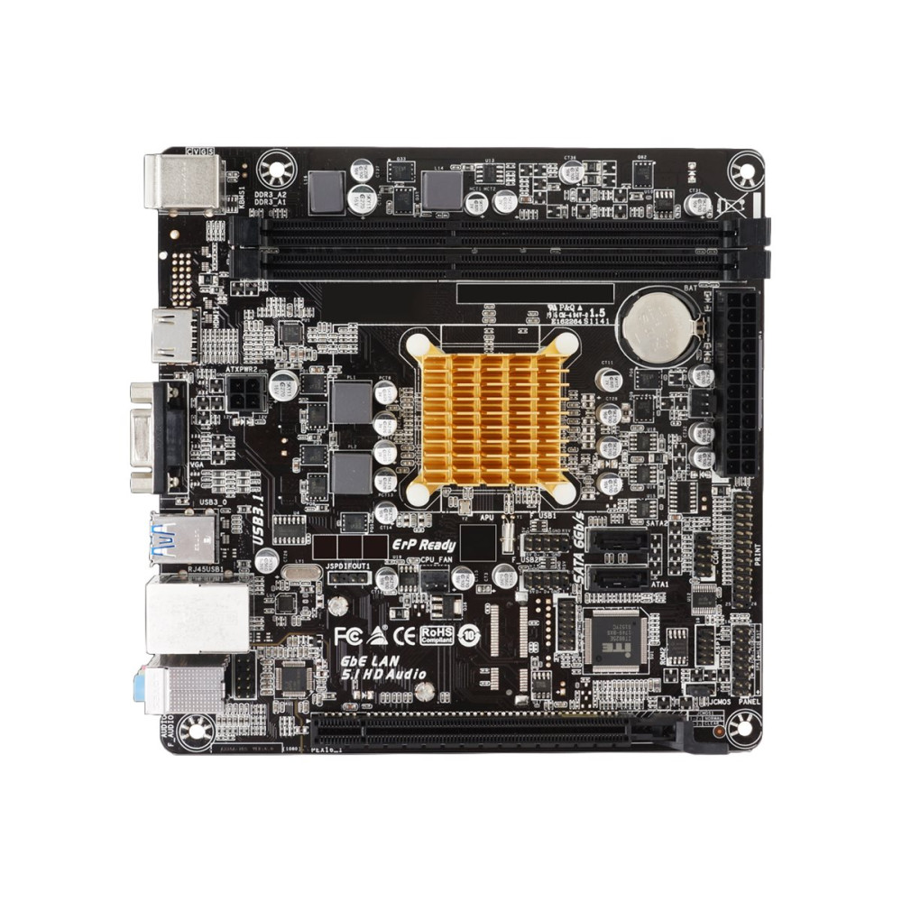 Biostar A68N-2100K - moderkort - mini ITX - AMD E1 6010