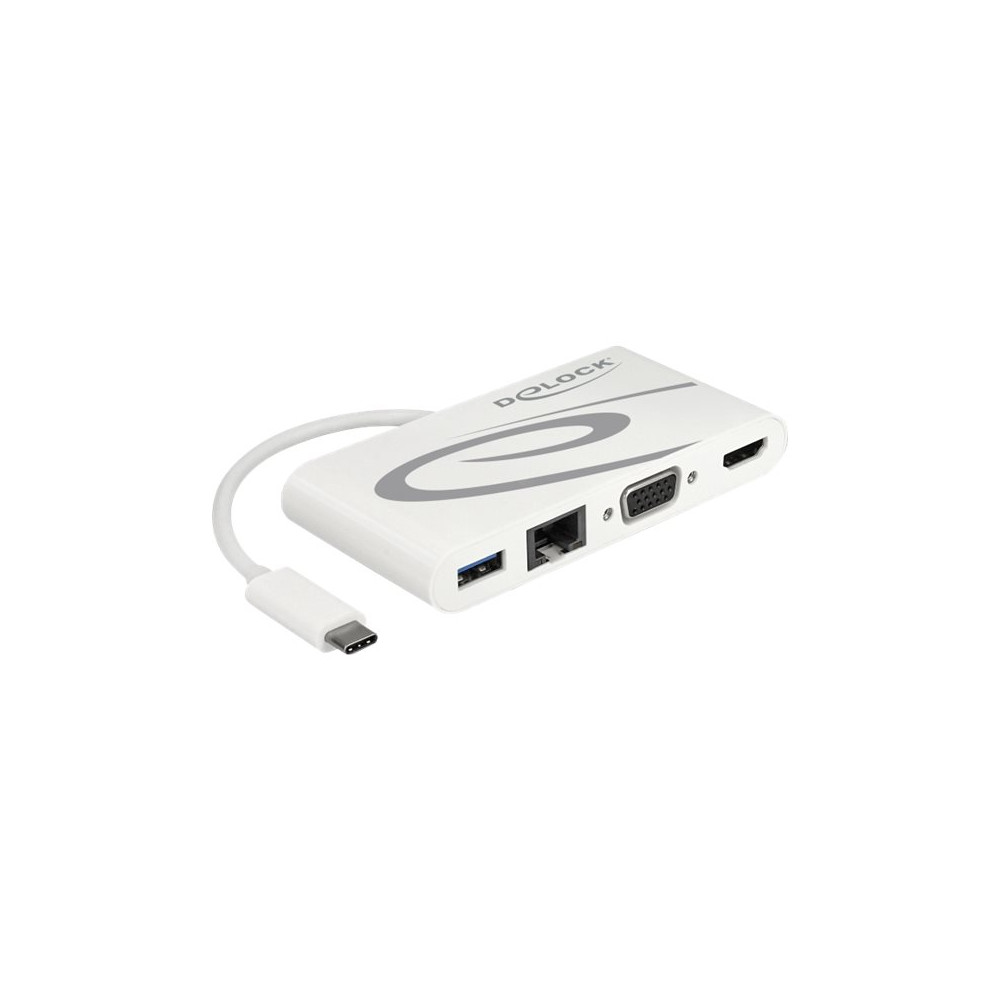 Delock - Retail Pack - dockningsstation - USB-C 3.1 - VGA, HDMI - 1GbE