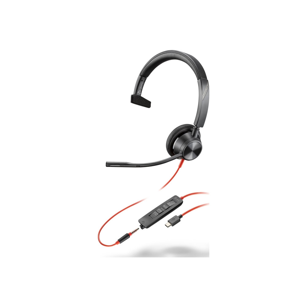 Poly Blackwire 3315 - headset - 3,5 mm kontakt, USB-C
