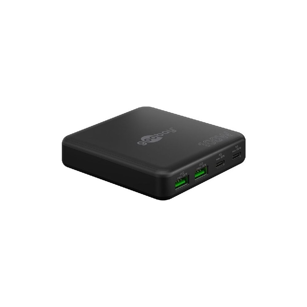 USB-C™ PD GaN skrivbordsladdare med flera portar (100 W) sva...