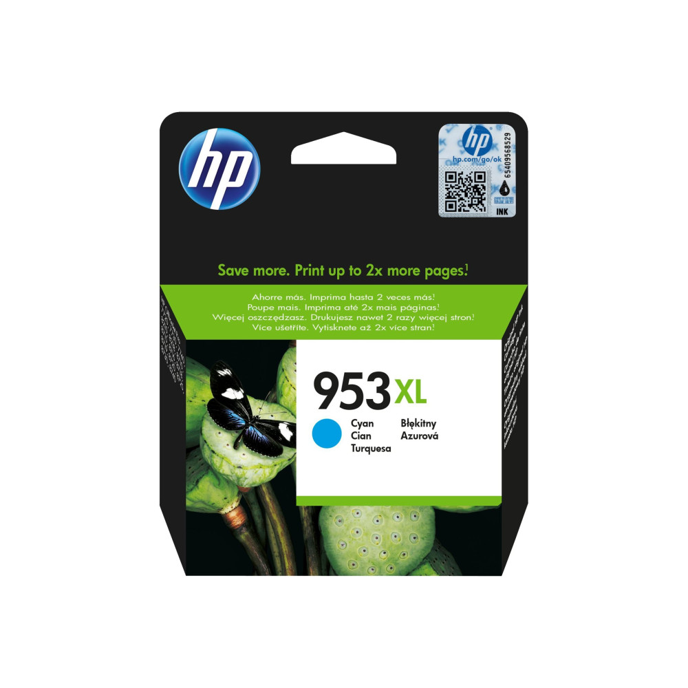 HP 953XL - Lång livslängd - cyan - original - bläckpatron