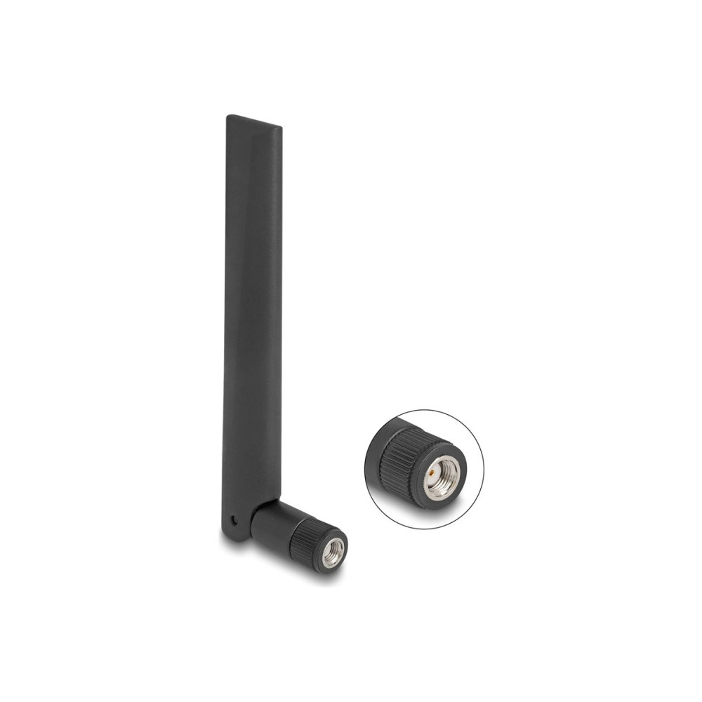 Delock antenn - RP-SMA-kontakt, med lutande led, Wi-Fi 6E,