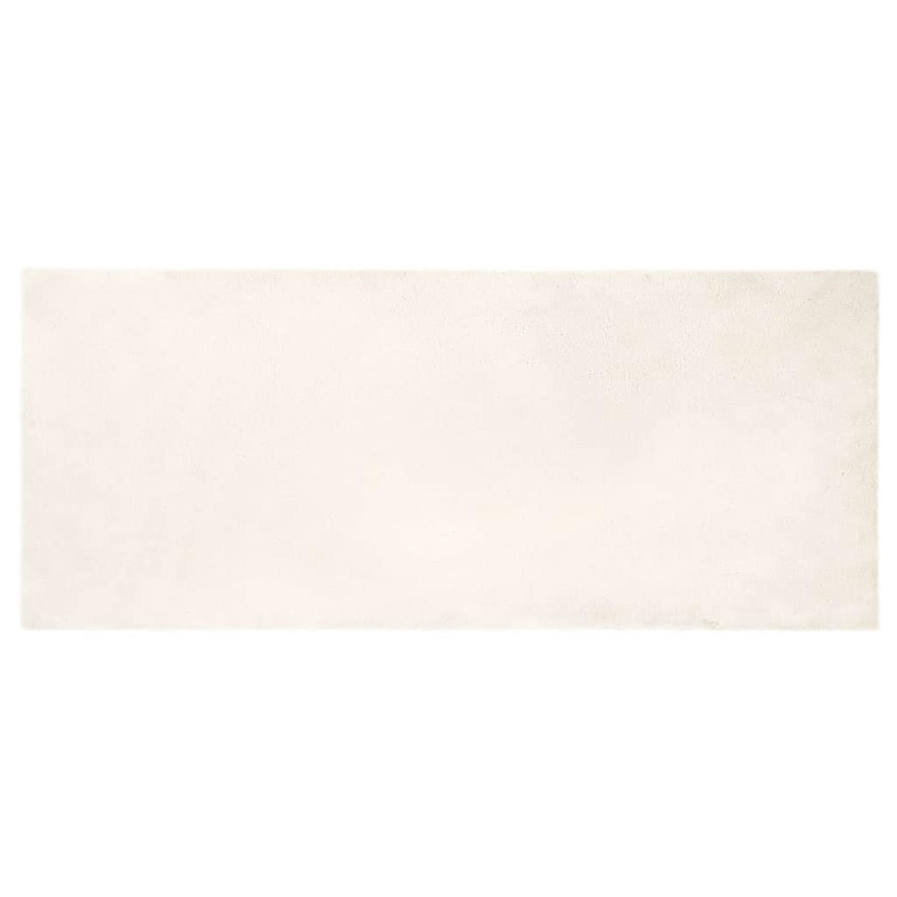 Fusk-kaninpälsmatta Vit 80 x 200 cm Polyester