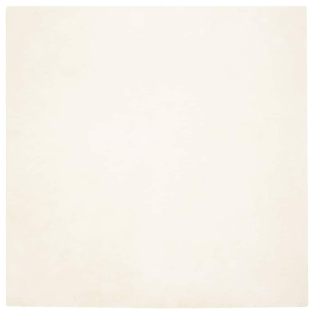 Fusk-kaninpälsmatta Vit 200 x 200 cm Polyester