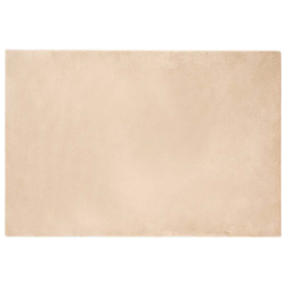Fusk-kaninpälsmatta Beige 120 x 170 cm Polyester