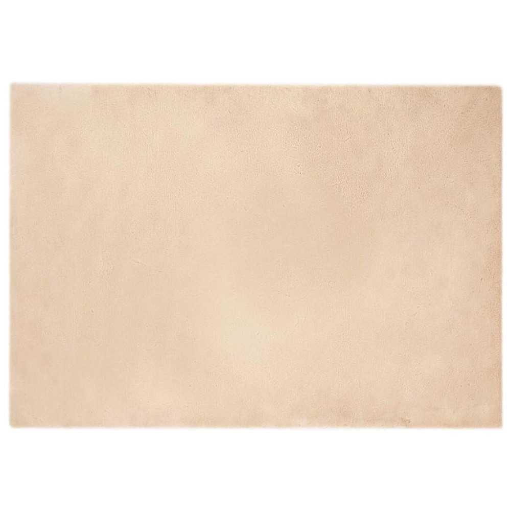 Fusk-kaninpälsmatta Beige 140 x 200 cm Polyester