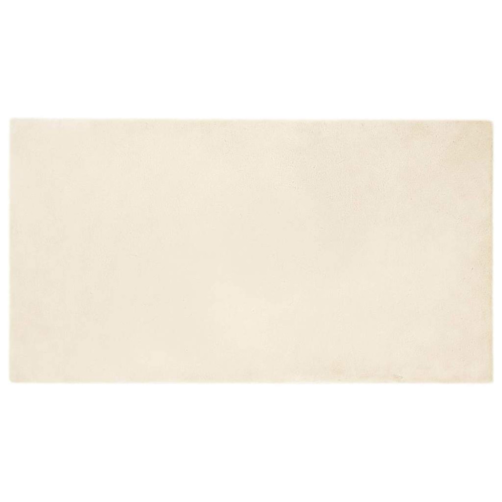 Fusk-kaninpälsmatta Kräm 80 x 150 cm Polyester