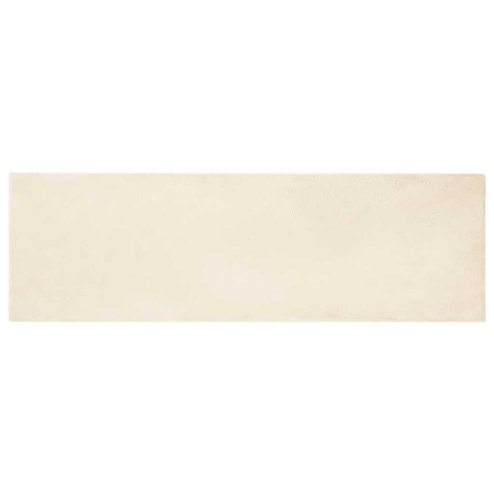 Fusk-kaninpälsmatta Kräm 80 x 250 cm Polyester