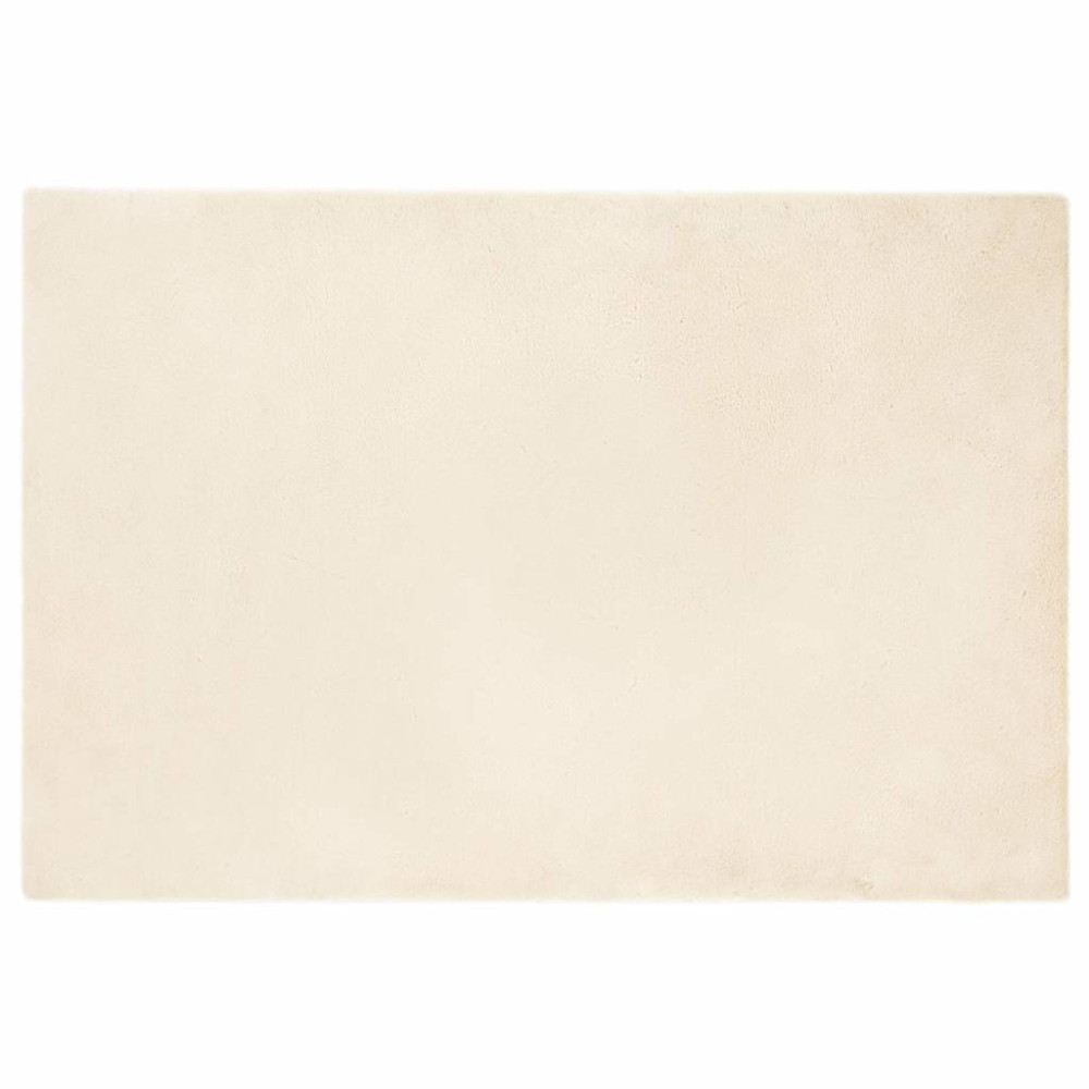 Fusk-kaninpälsmatta Kräm 120 x 170 cm Polyester