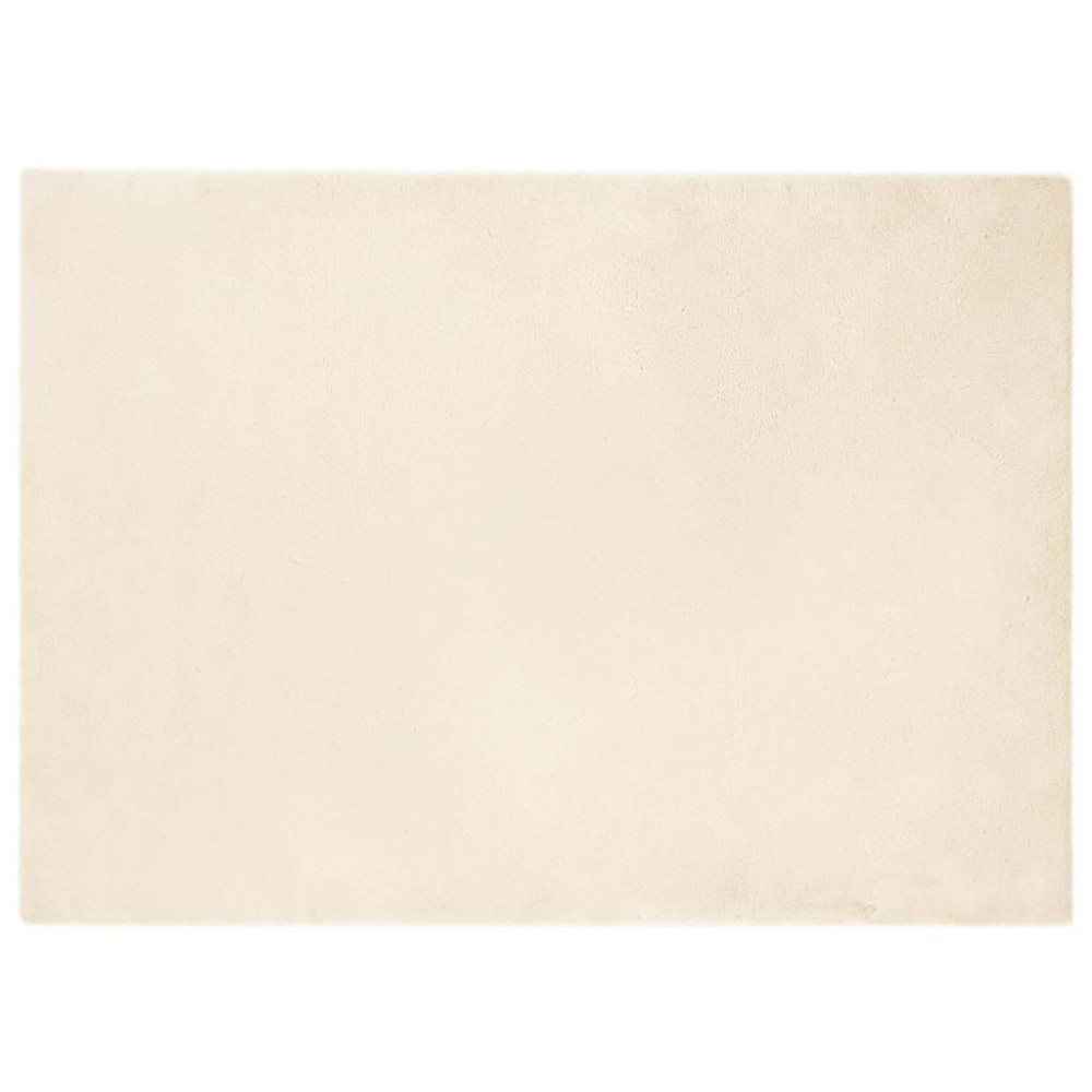 Fusk-kaninpälsmatta Kräm 200 x 280 cm Polyester