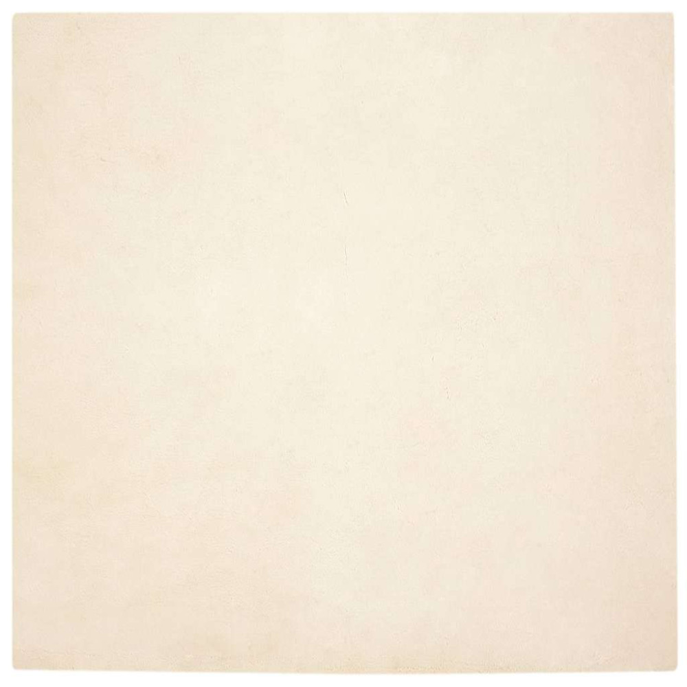 Fusk-kaninpälsmatta Kräm 120 x 120 cm Polyester