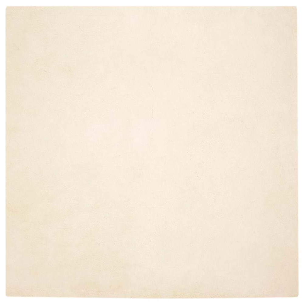 Fusk-kaninpälsmatta Kräm 160 x 160 cm Polyester